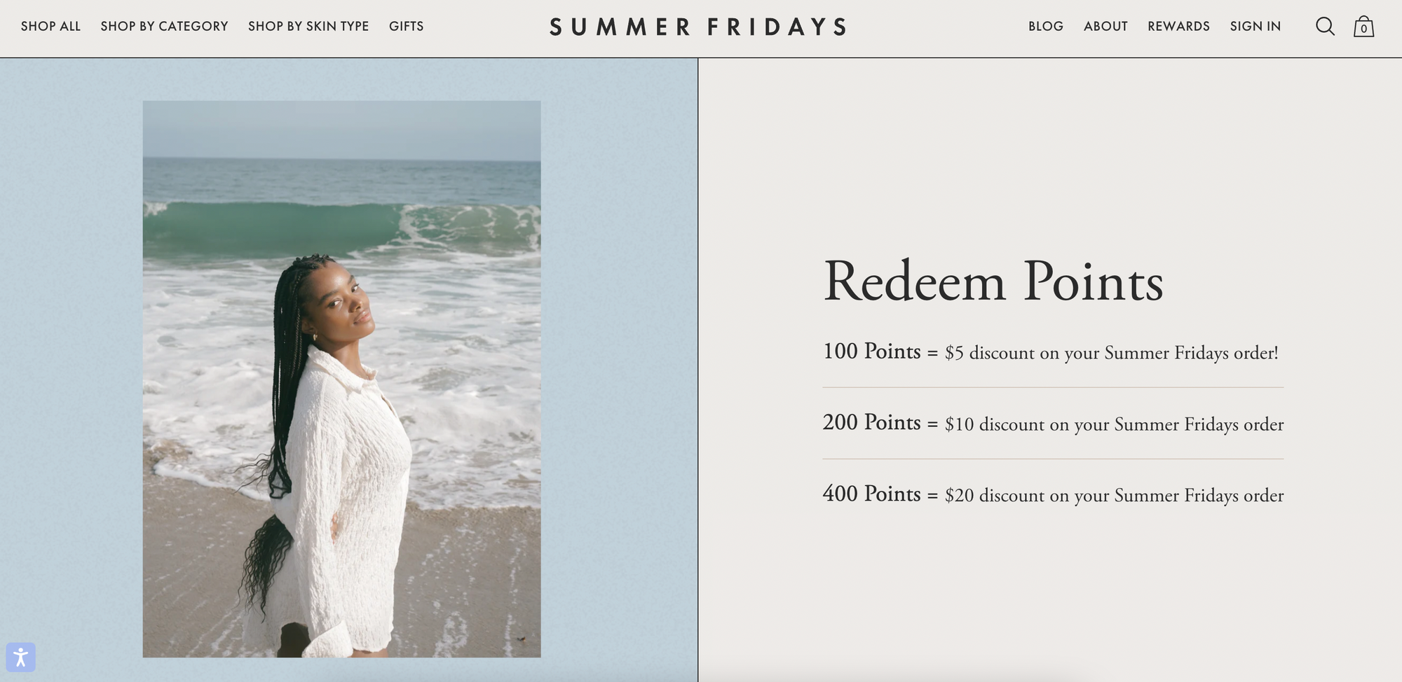 How Do I Explain My Loyalty Program to My Customers? - summer fridays loyalty program with text 