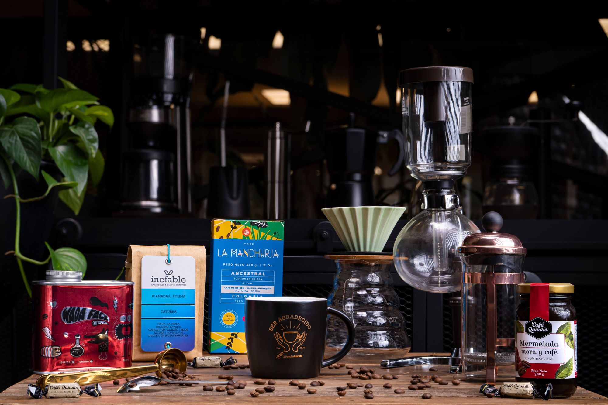 How this Colombian Coffee Brand Built a Loyal Following, photo of different brands and products of la tienda del cafe