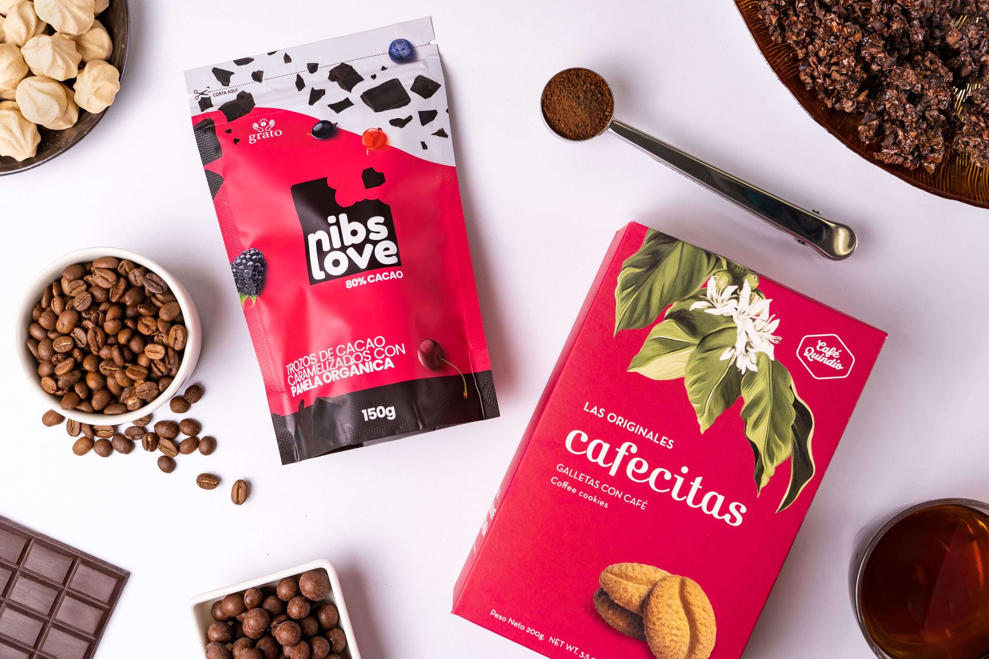 How this Colombian Coffee Brand Built a Loyal Following, photo of a new product from la tienda del cafe cookies and cacao nibs 