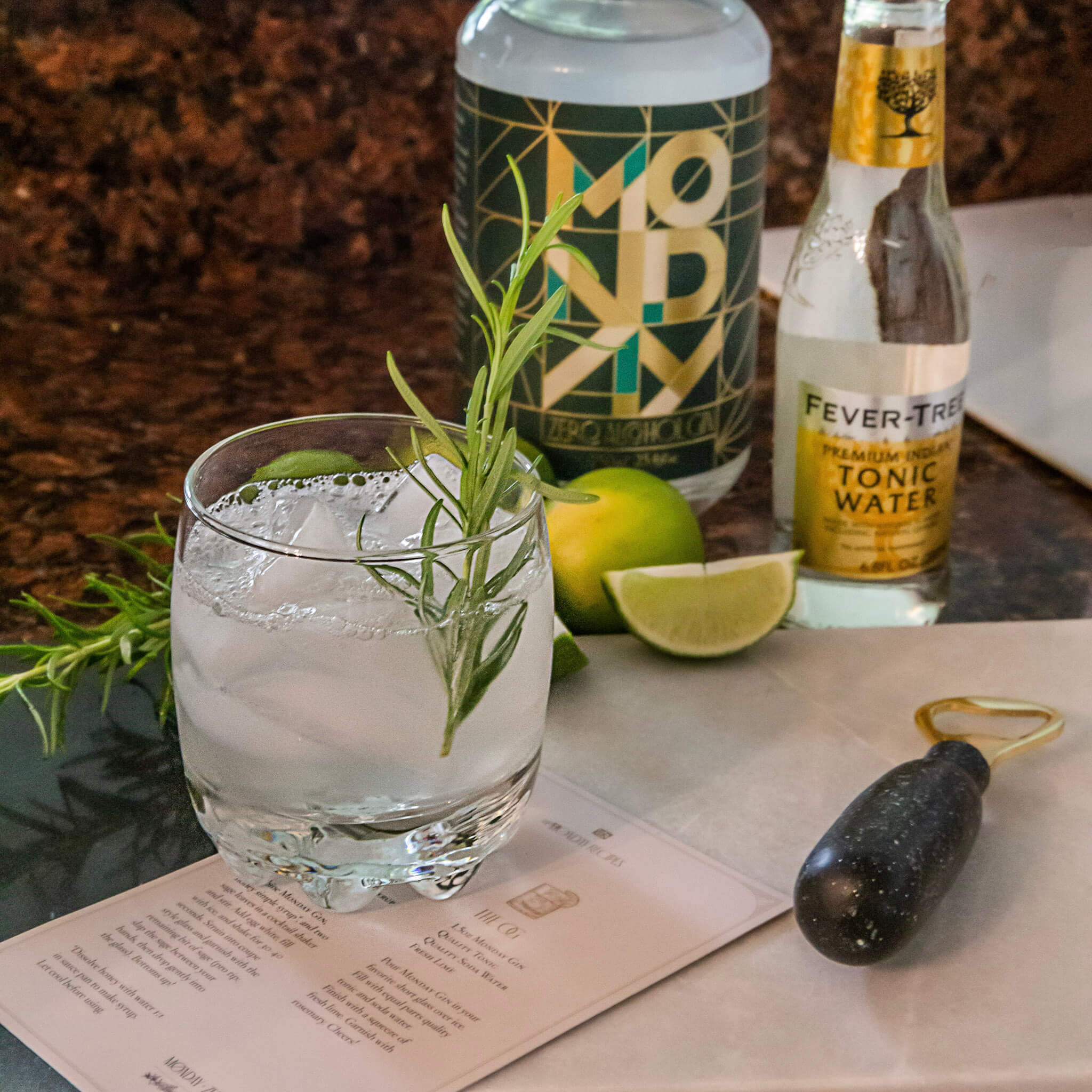 how a birthday sparked an idea for a zero-alcohol brand - photo of a non-alcoholic mezcal drink with tonic water
