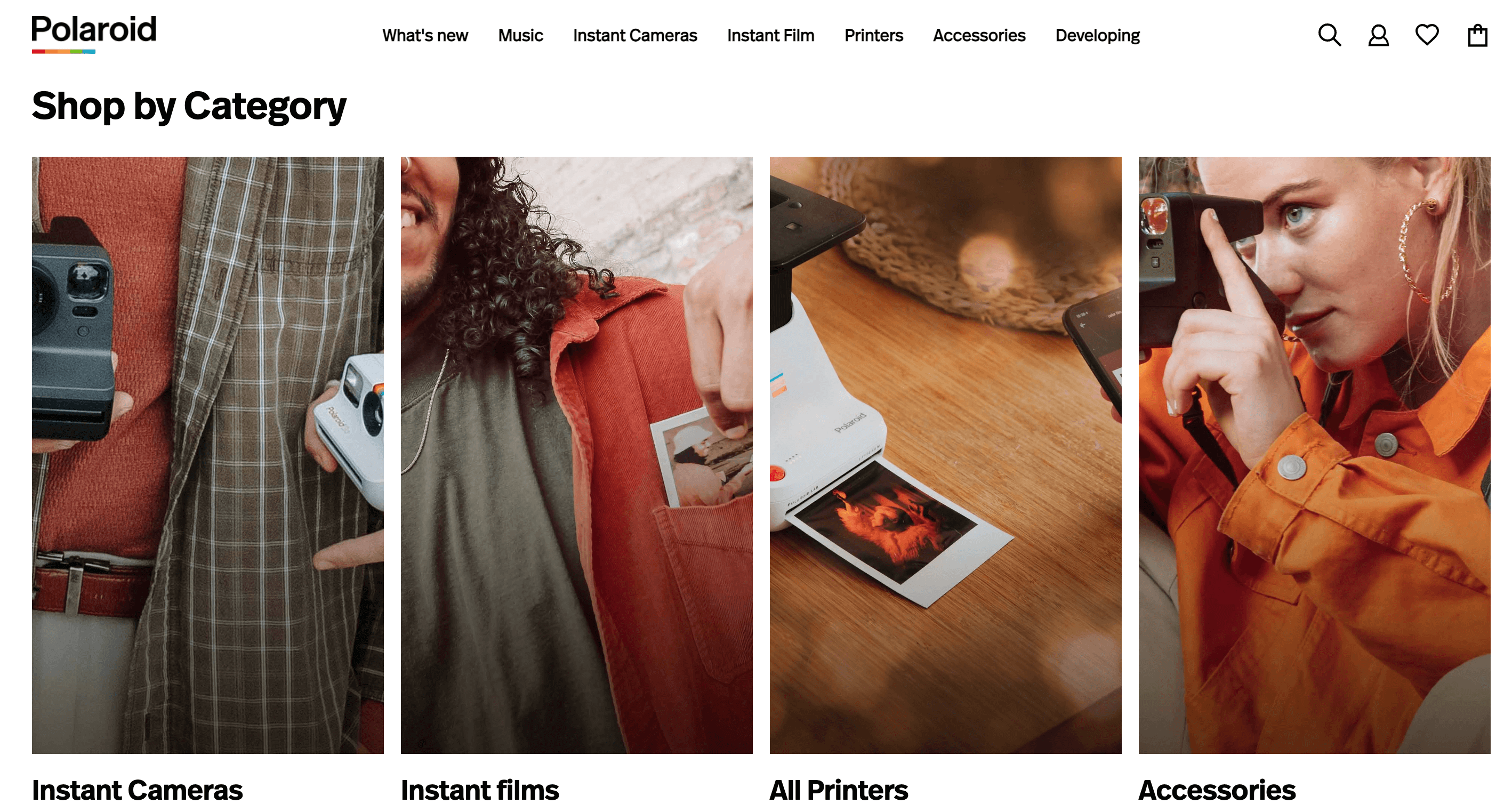 best brand communities - polaroid homepage