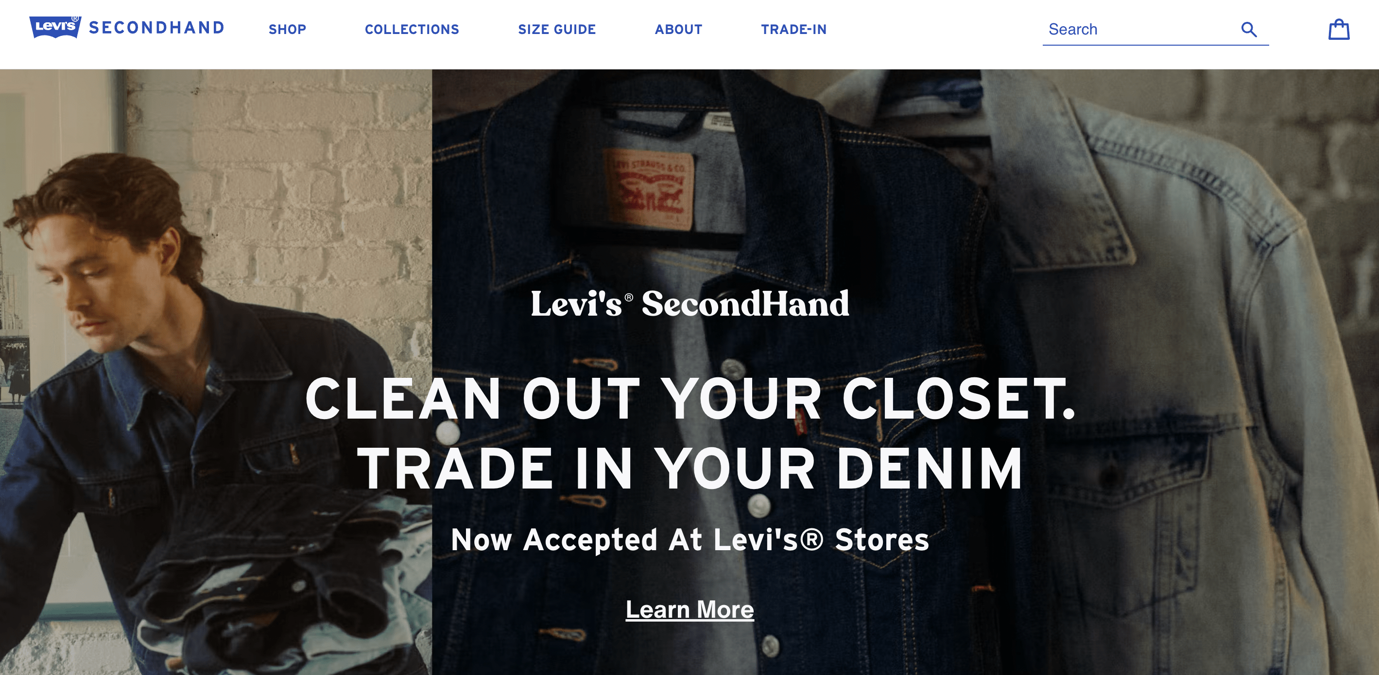 Levi's social responsibility landing page