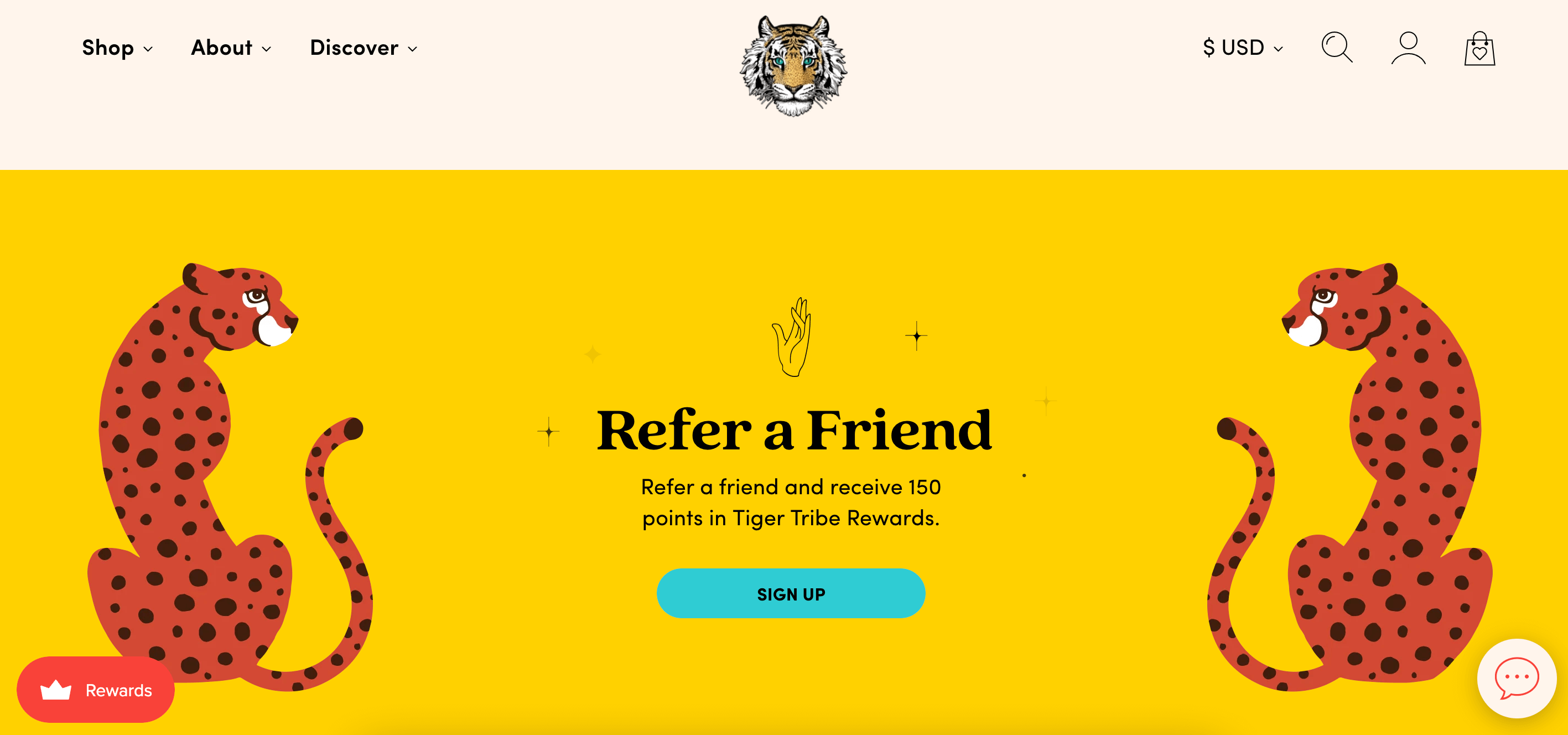 screenshot of fable and mane's refer a friend program 