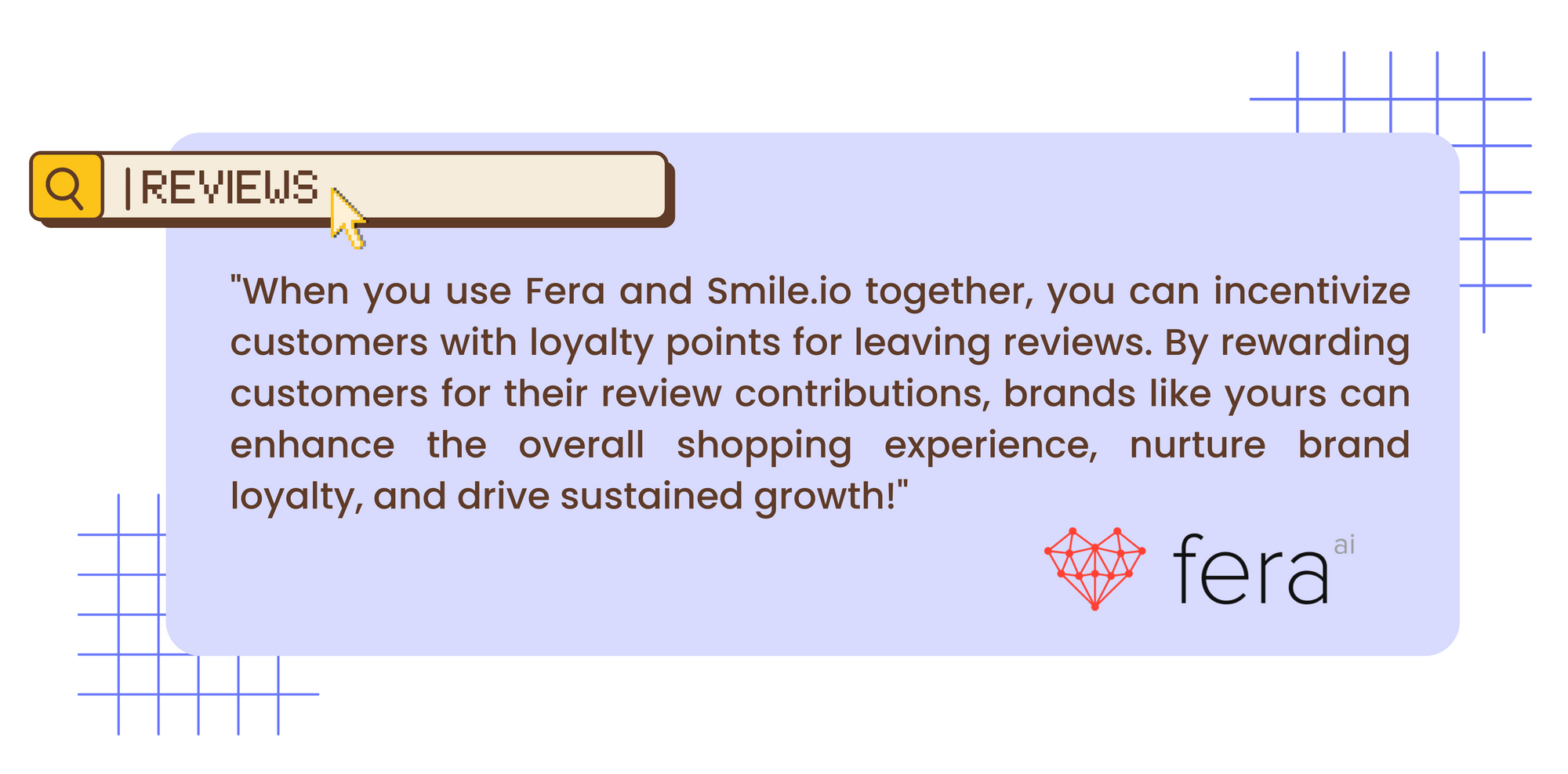 graphic of a quote on the fera.ai and smile.io integration