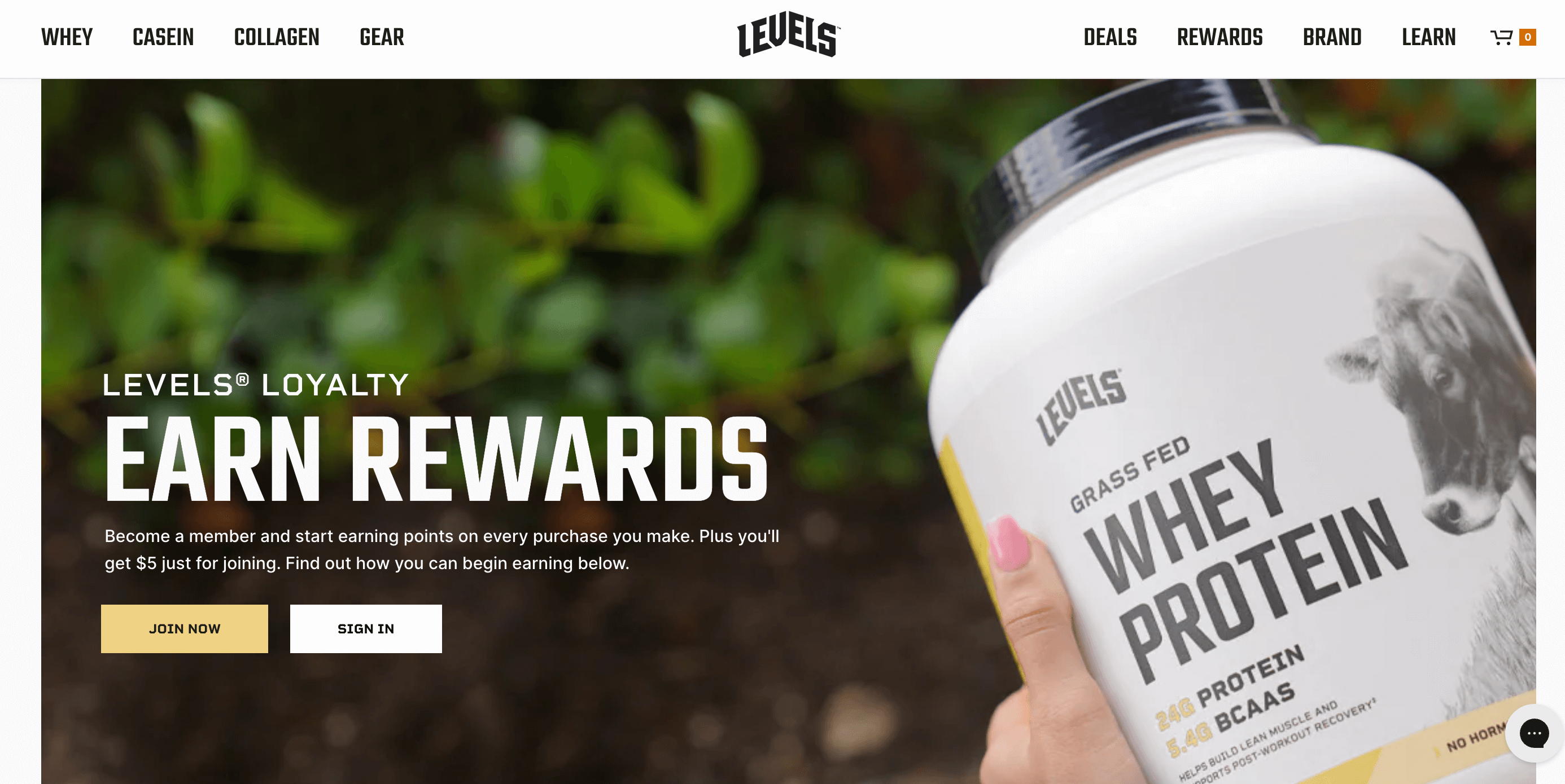 Levels loyalty program screenshot