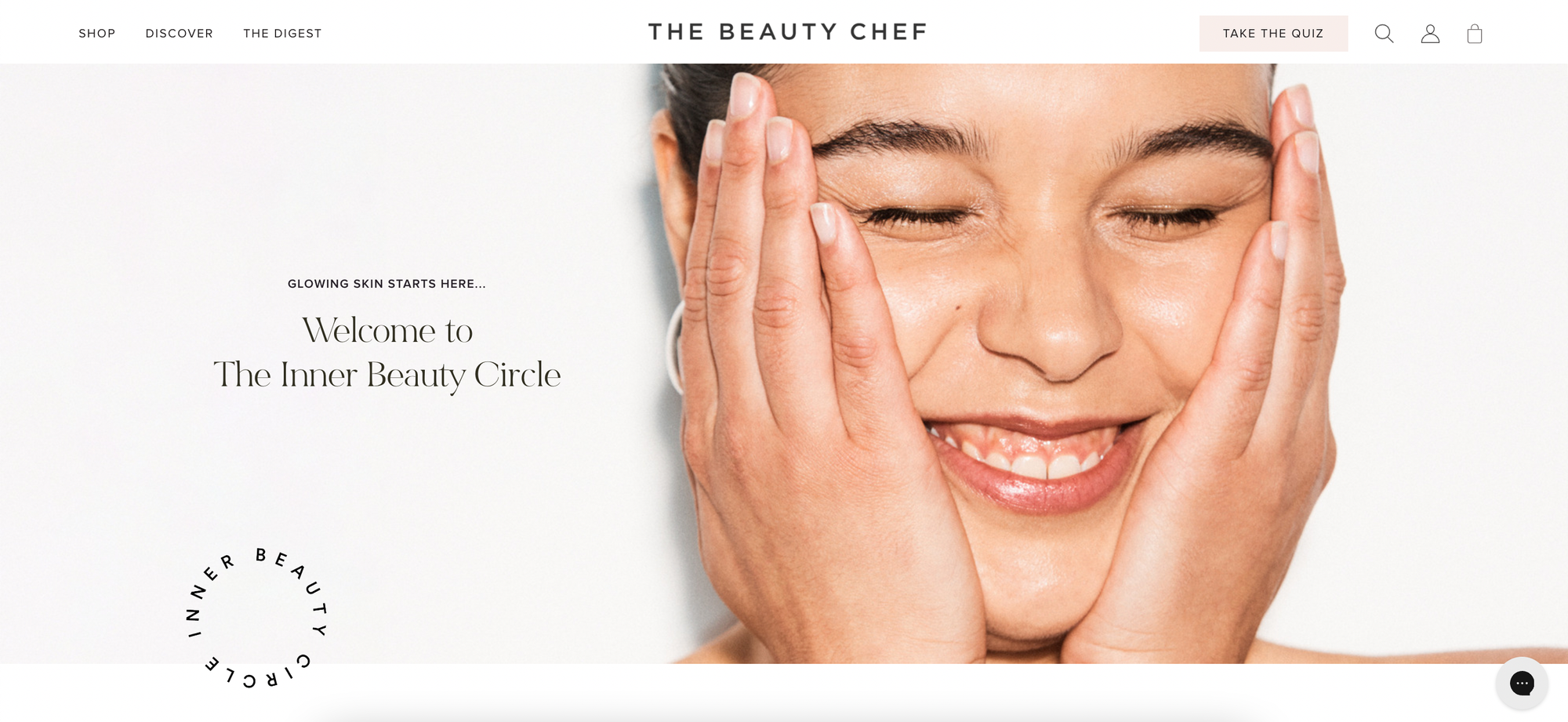 screenshot of ecommerce brand The Beauty Chef 