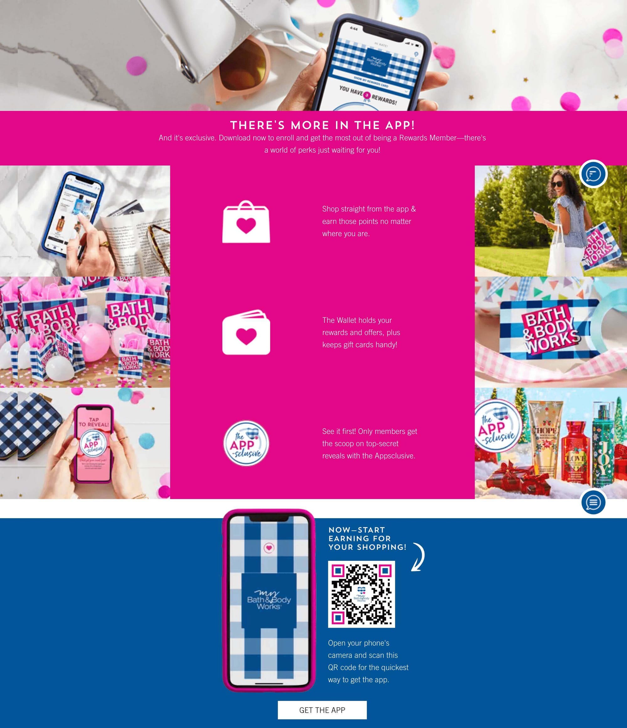 screenshot of bath and bodyworks rewards in their app