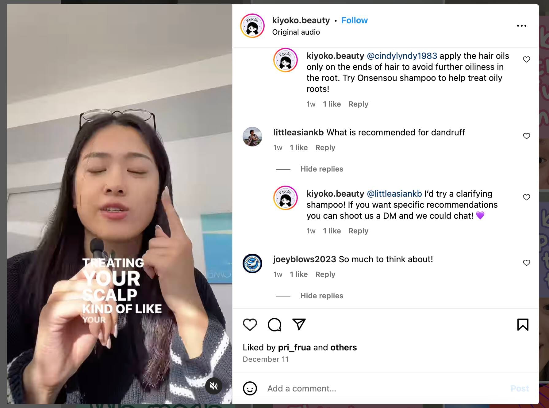 best brand communities - kiyoko beauty instagram 