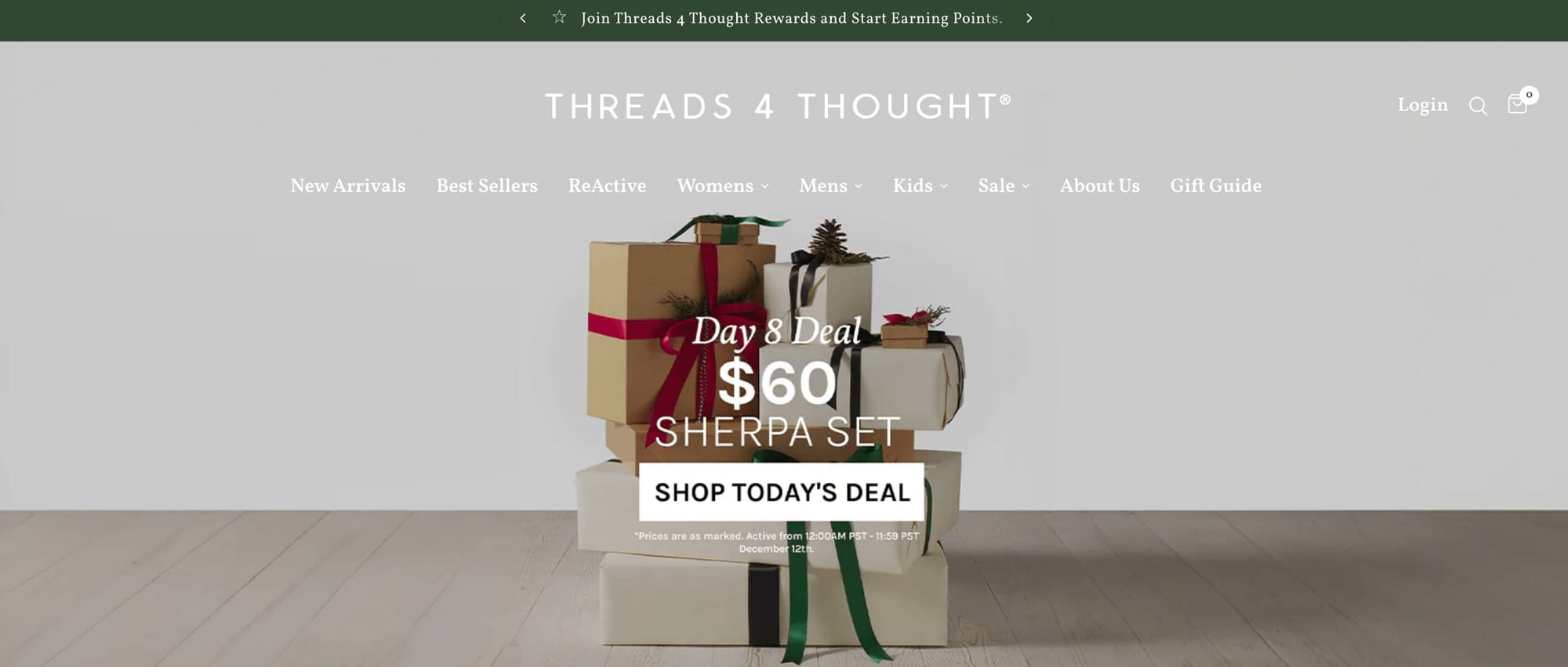 screenshot of threads 4 thought 12 days of deals holiday campaign