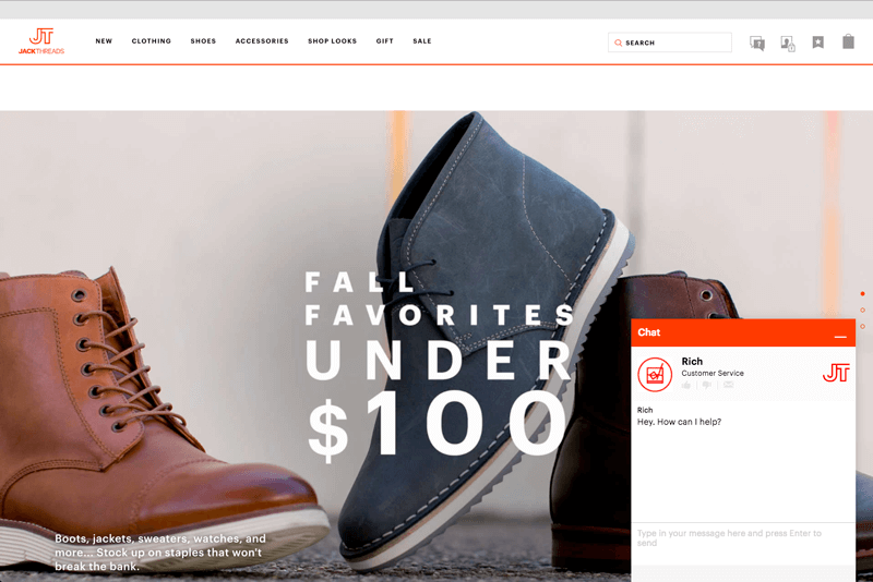 offline and online shoppers jackthreads