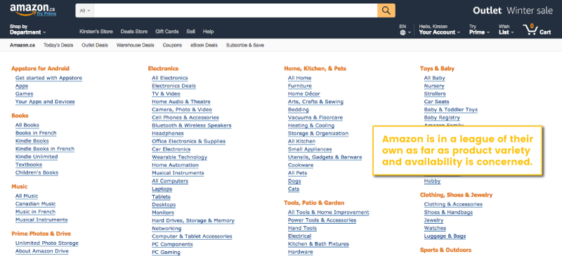 amazon prime credit card categories