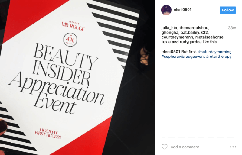 customer segmentation connoisseurs sephora VIB rouge event