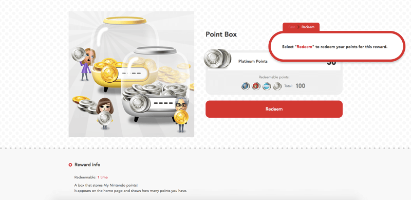 my nintendo onboarding points jar