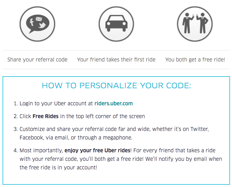 uber's referral program personalized referrals