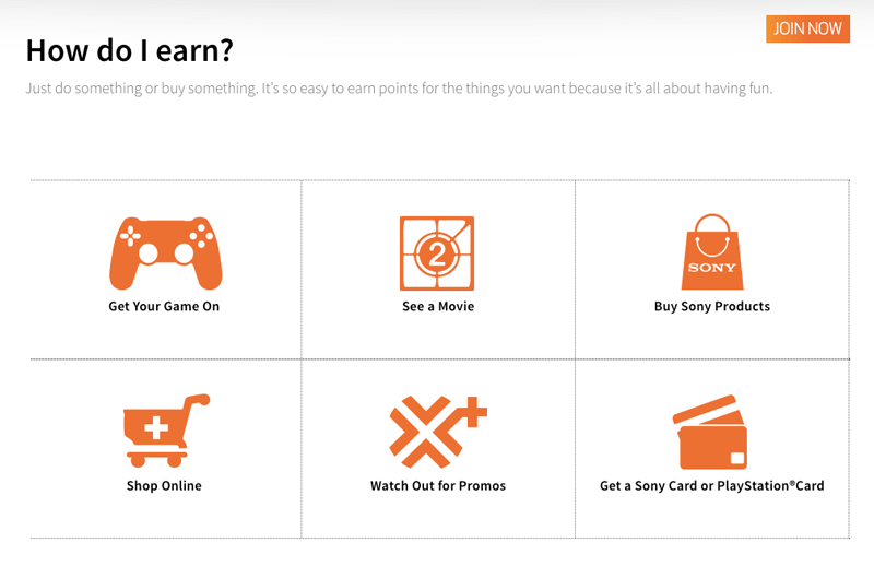 sony rewards how to earn