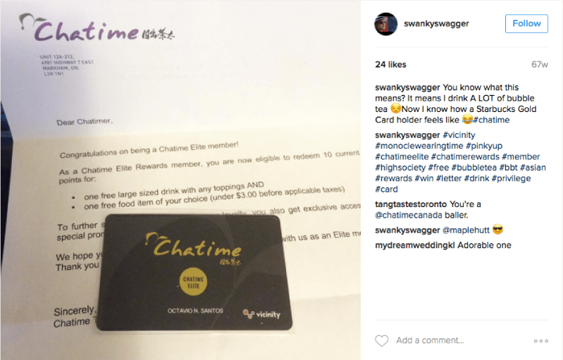 chatime rewards card instagram