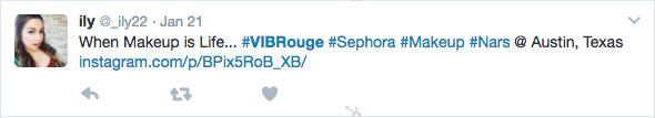 diversified rewards sephora tweet