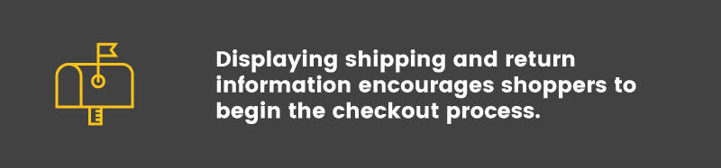 convert visitors into buyers shipping info