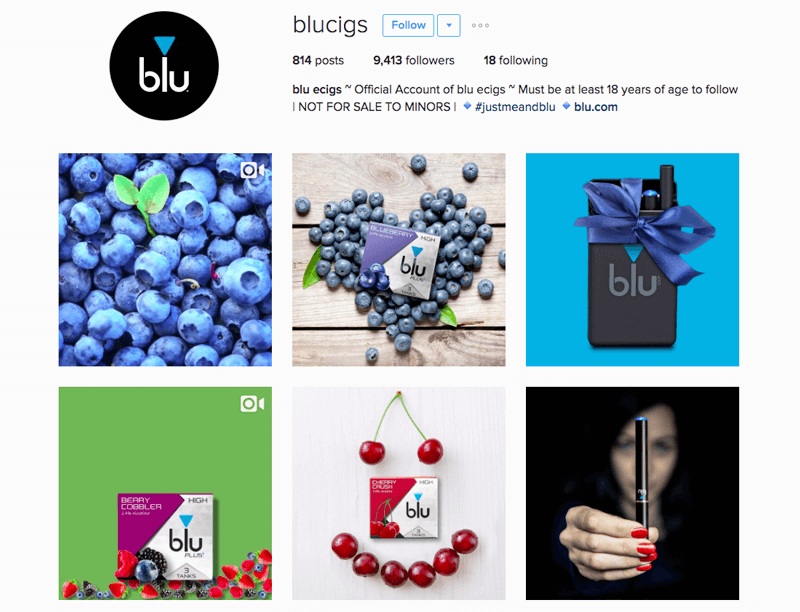 ecig loyalty program examples blu instagram