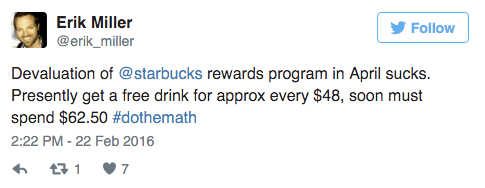 starbucks new loyalty program tweet 2