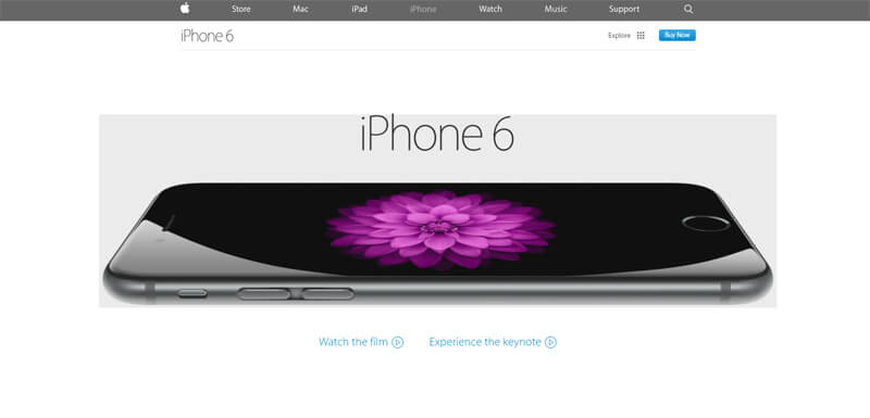 ecommerce homepage iphone 6