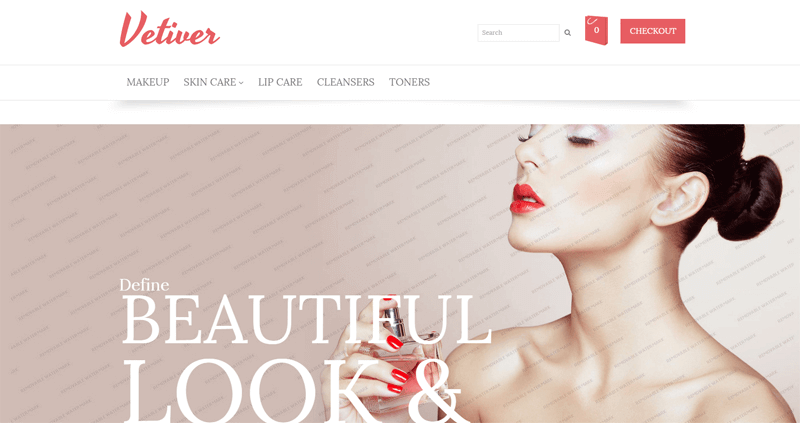 ecommerce homepage vetiver