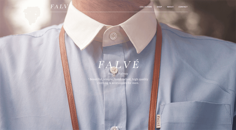 ecommerce homepage falve